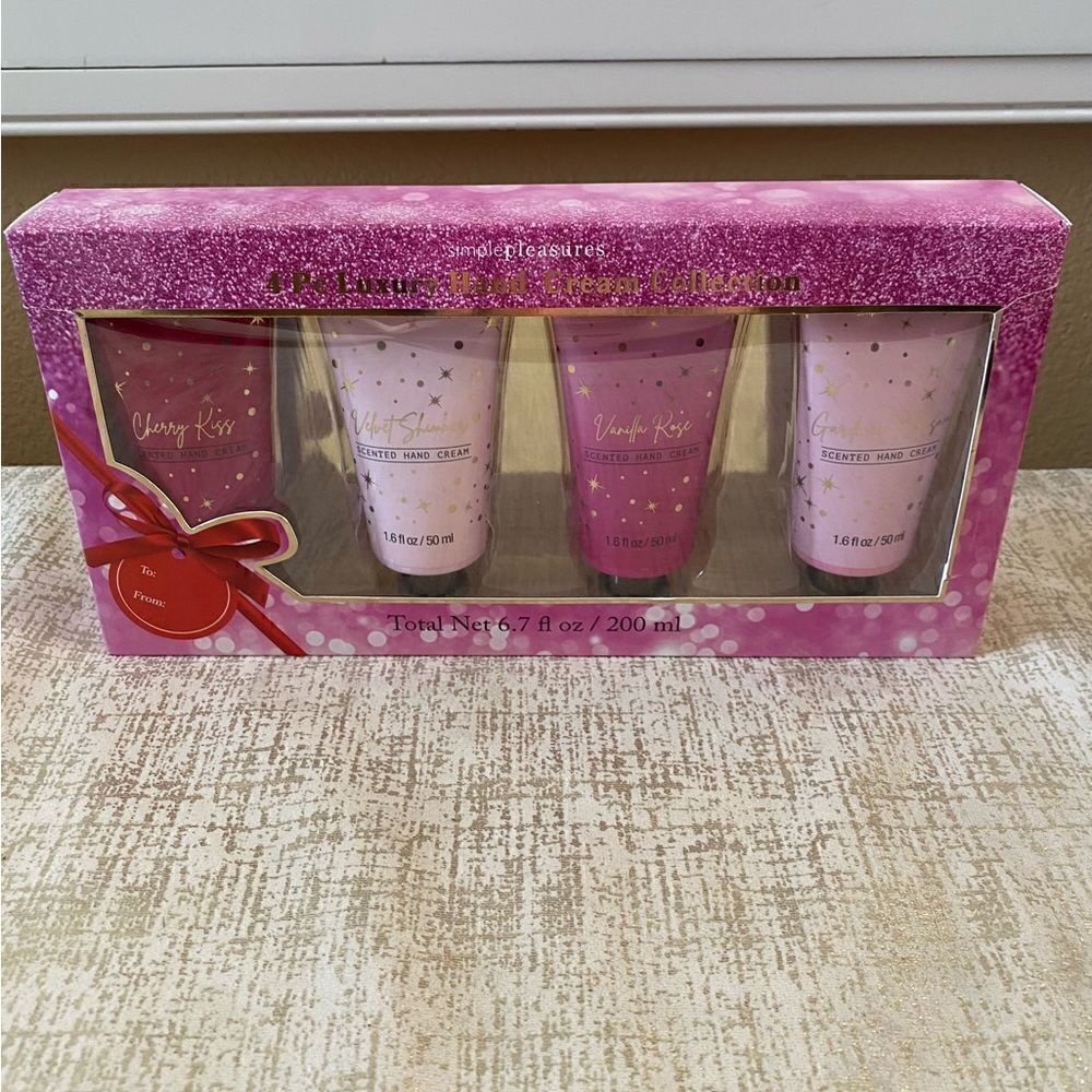 Simple Pleasures 4 Pc Luxury Hand Cream Collection Gift Set New - NWT